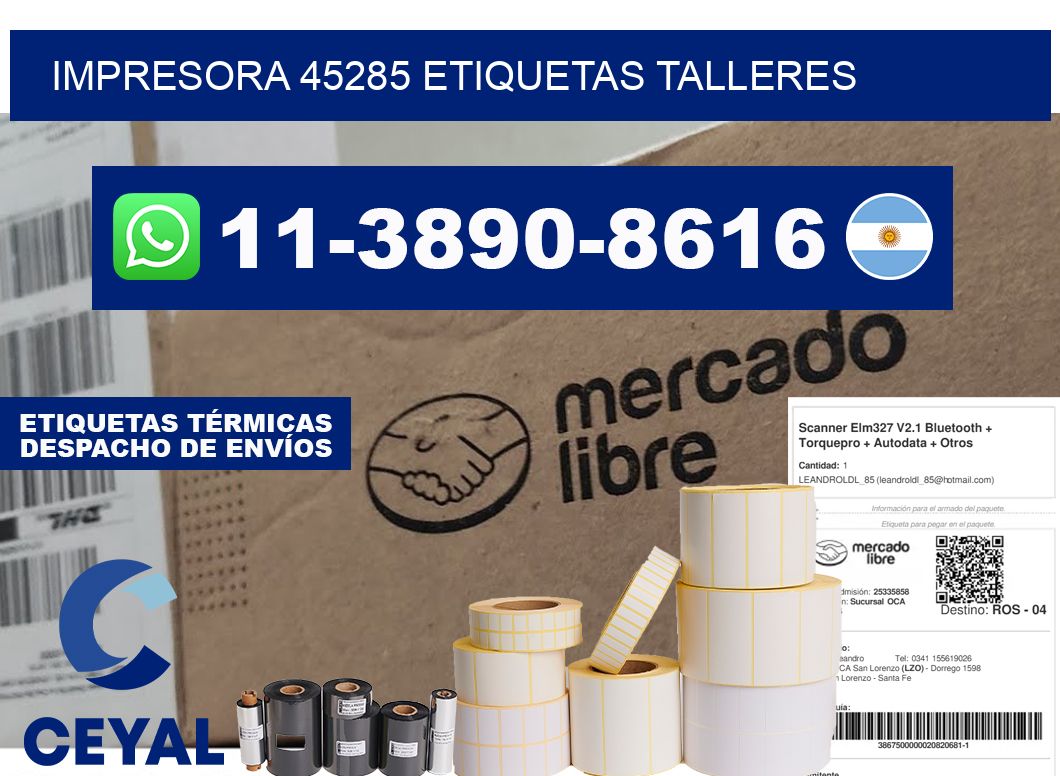 impresora 45285 etiquetas talleres