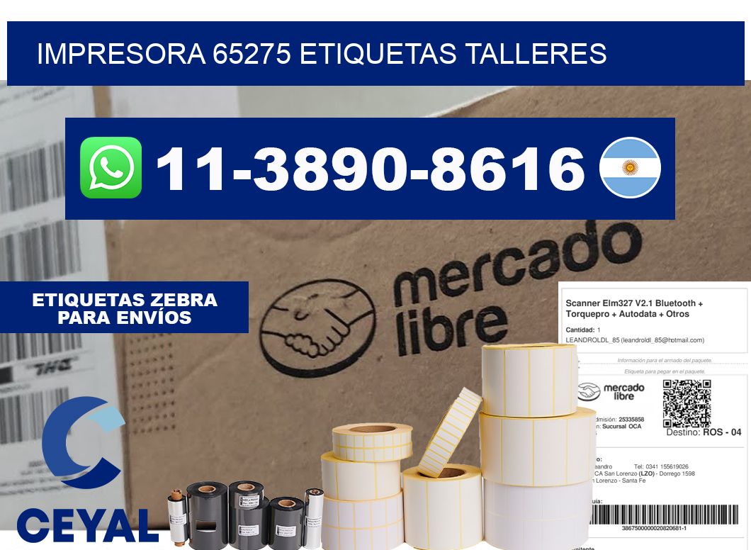 impresora 65275 etiquetas talleres