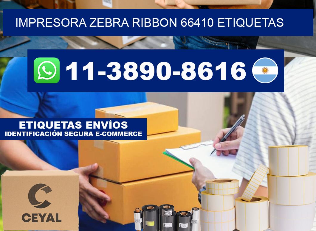 impresora zebra ribbon 66410 etiquetas