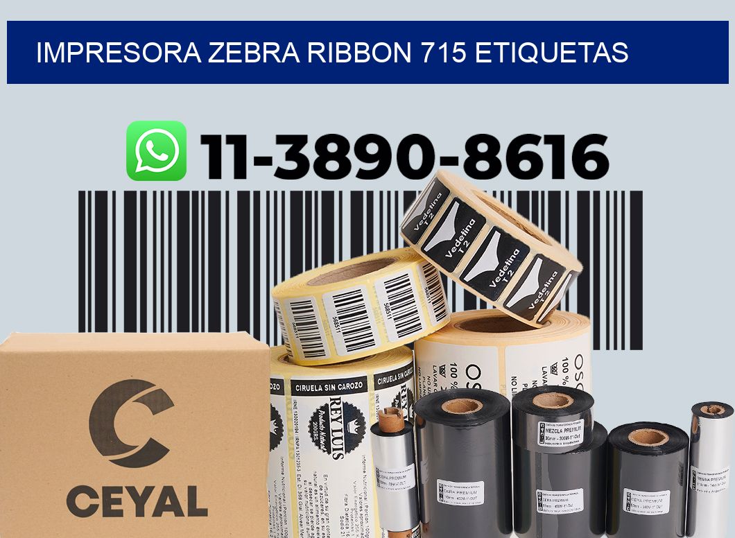 impresora zebra ribbon 715 etiquetas