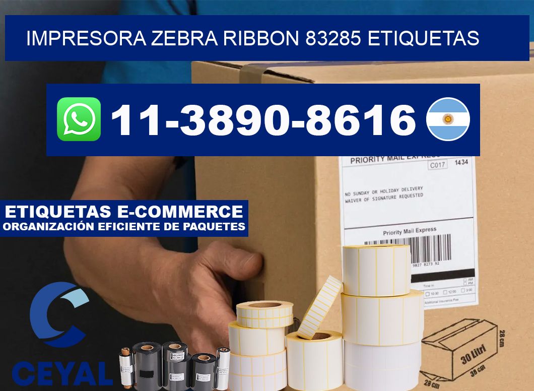 impresora zebra ribbon 83285 etiquetas