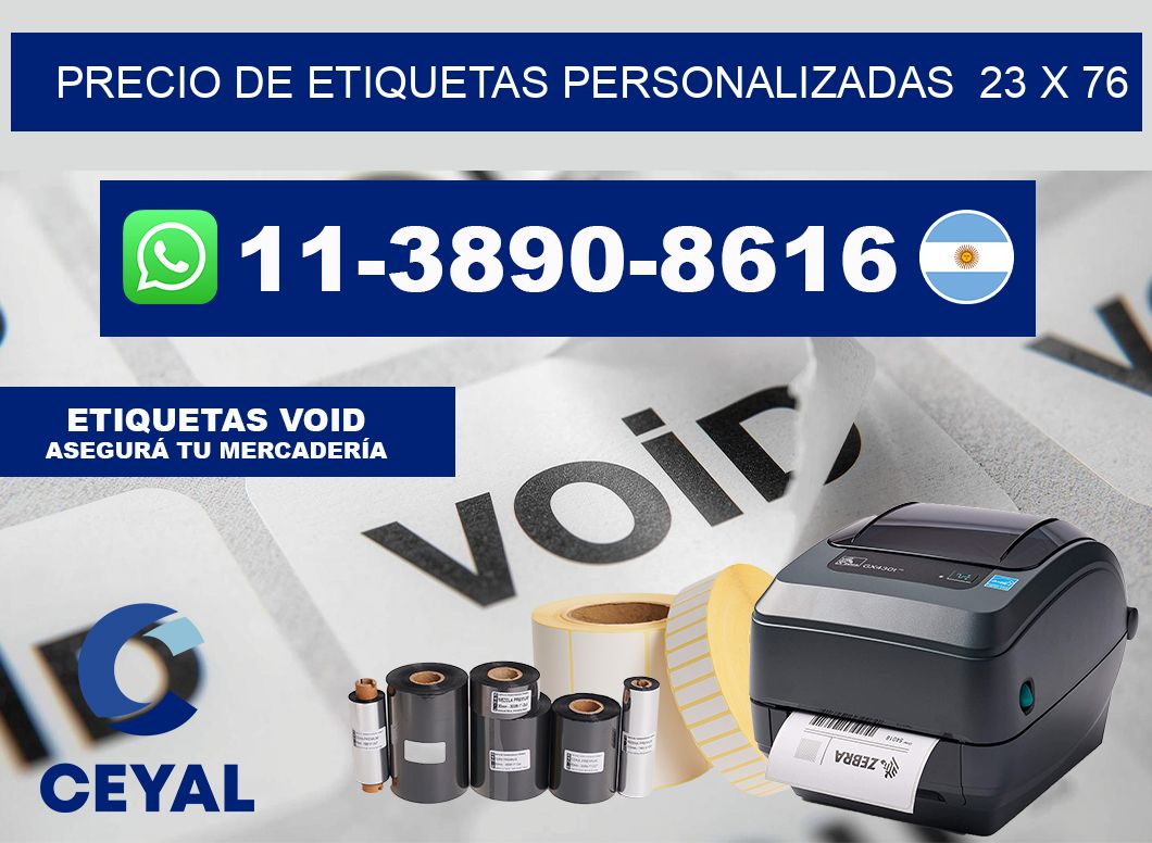 precio de etiquetas personalizadas 23 x 76