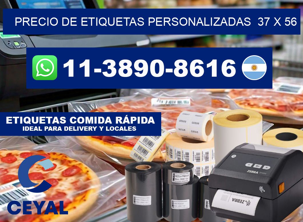 precio de etiquetas personalizadas 37 x 56