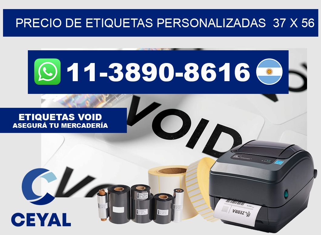precio de etiquetas personalizadas 37 x 56