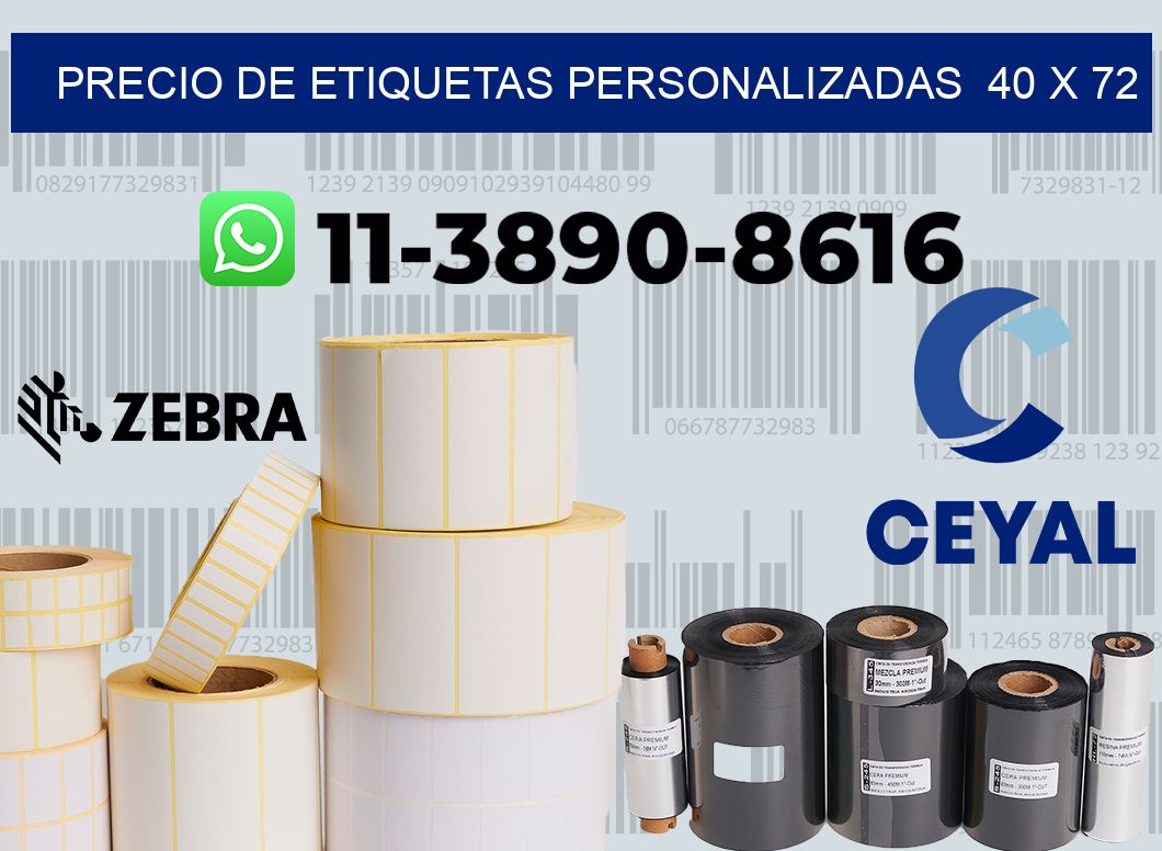 precio de etiquetas personalizadas 40 x 72