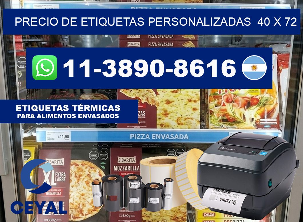 precio de etiquetas personalizadas  40 x 72