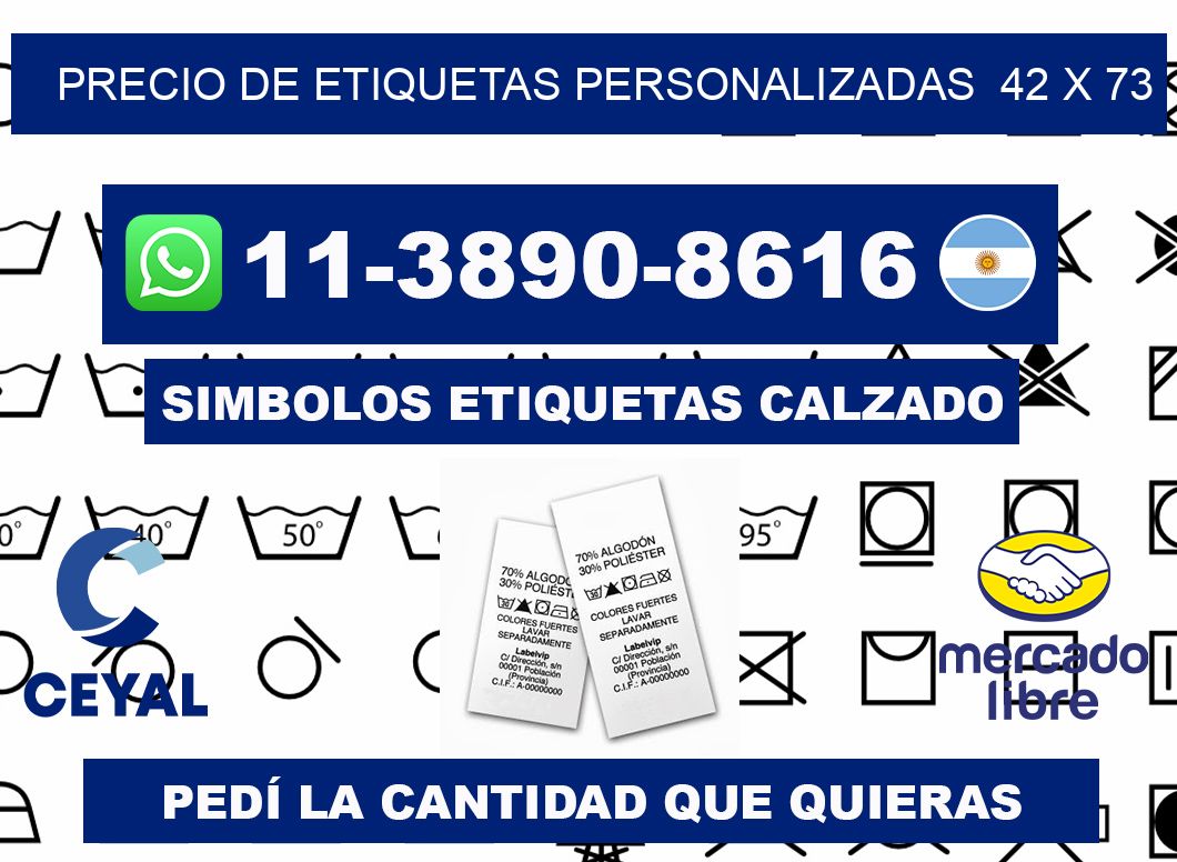 precio de etiquetas personalizadas 42 x 73