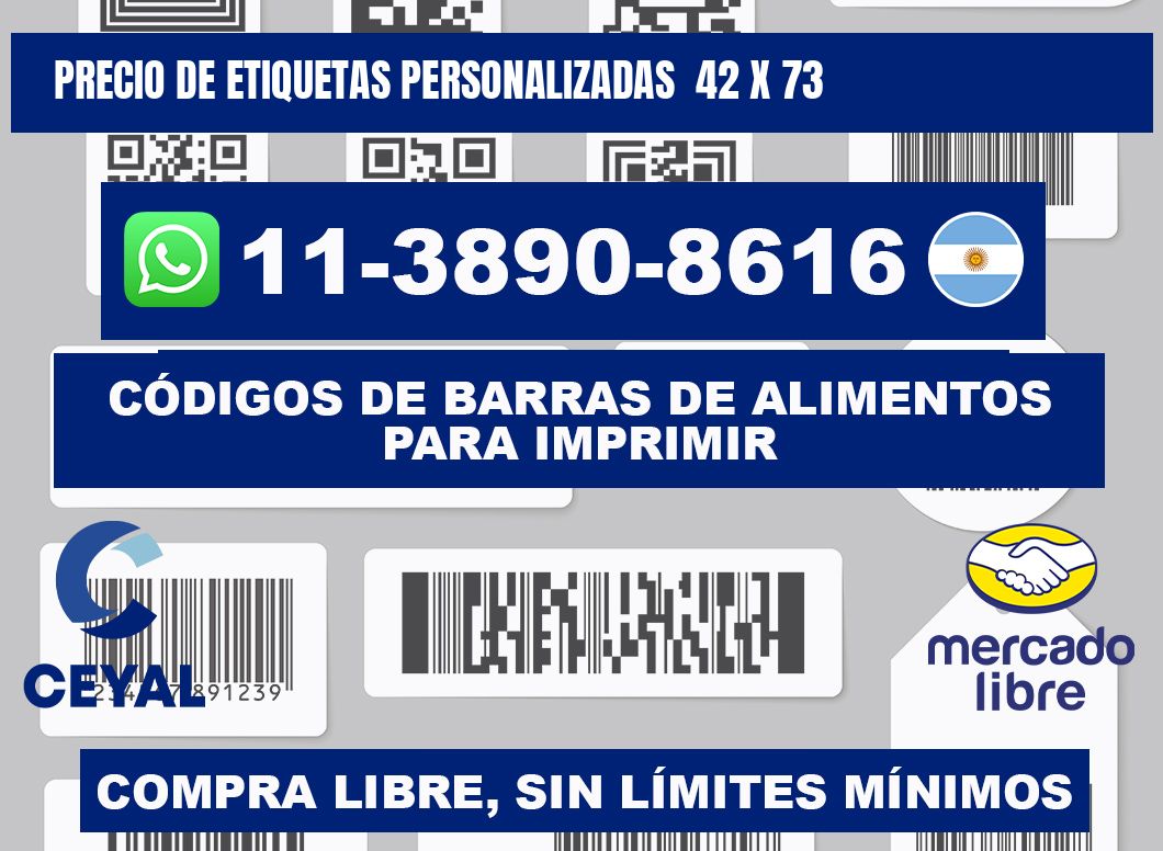 precio de etiquetas personalizadas 42 x 73