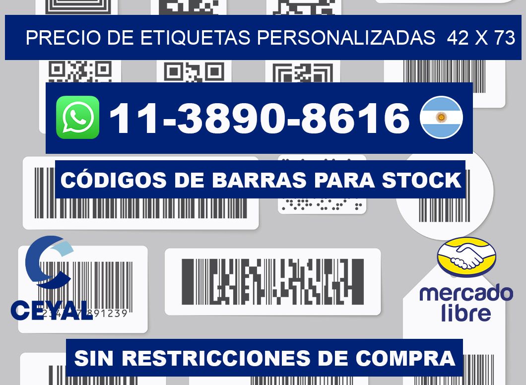 precio de etiquetas personalizadas 42 x 73
