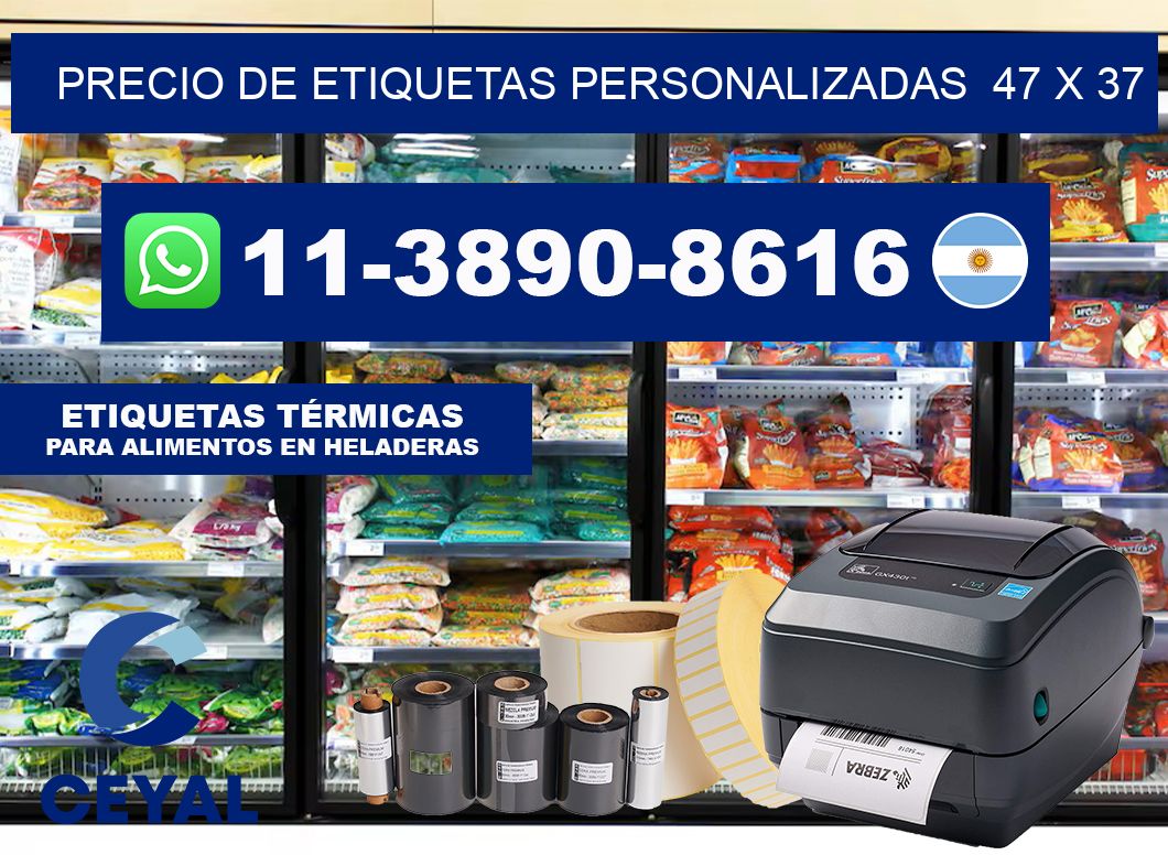 precio de etiquetas personalizadas  47 x 37