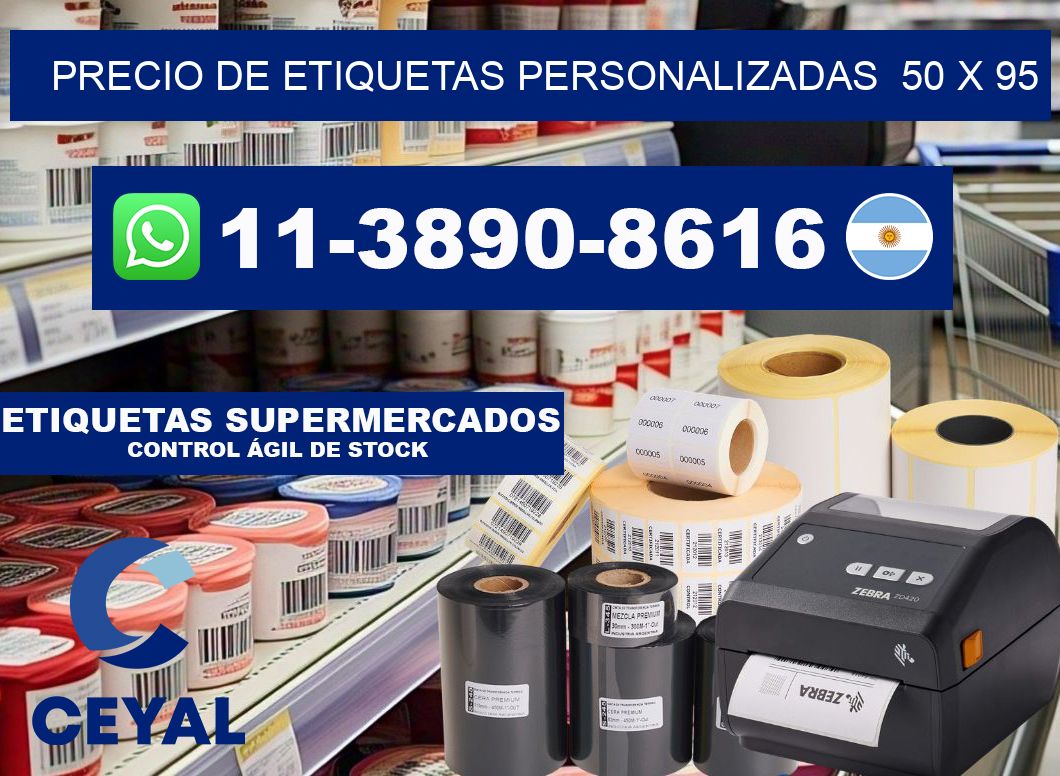 precio de etiquetas personalizadas 50 x 95