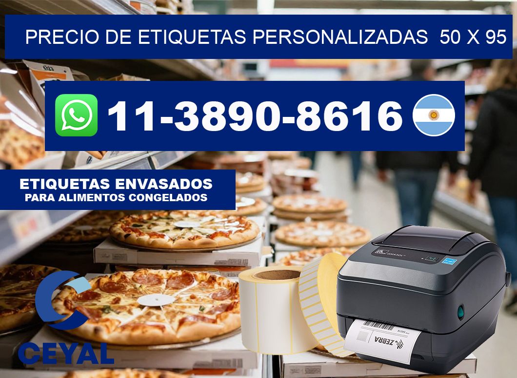 precio de etiquetas personalizadas  50 x 95