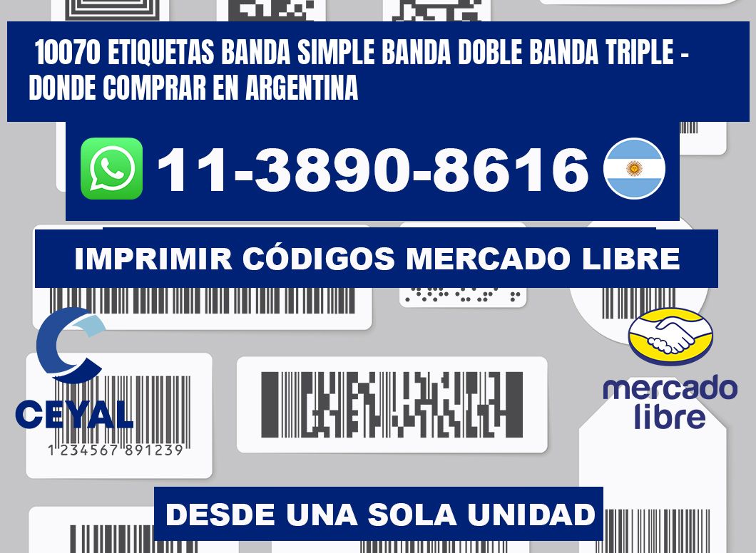 10070 etiquetas banda simple banda doble banda triple - Donde Comprar en Argentina