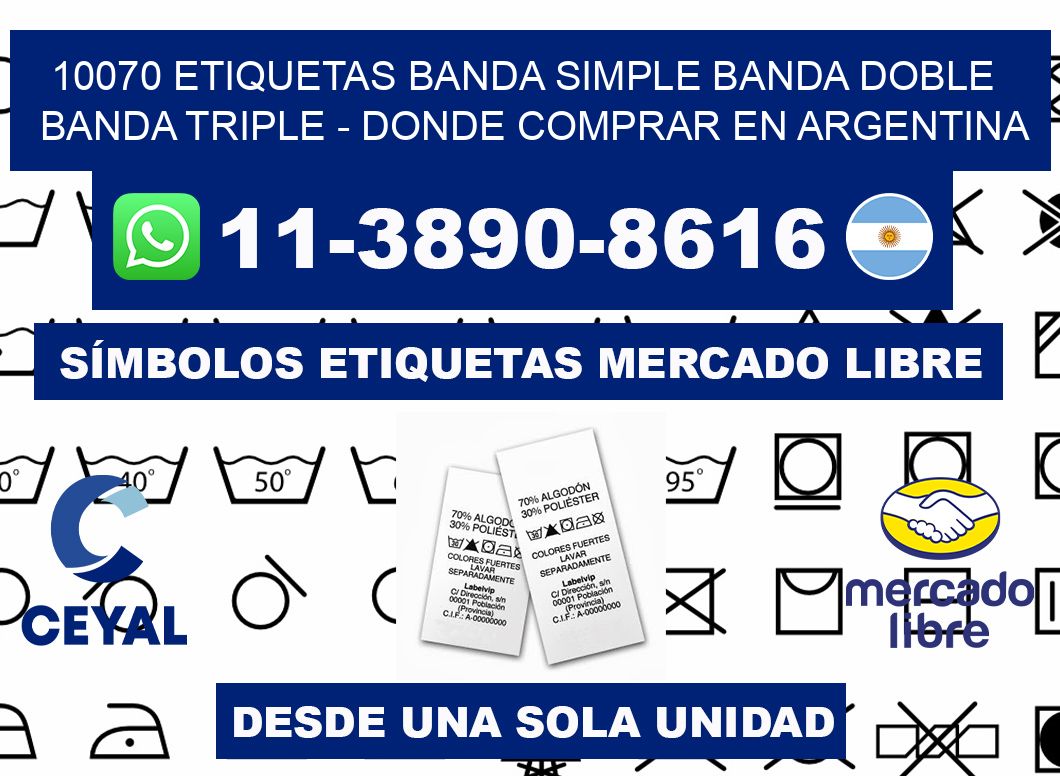 10070 etiquetas banda simple banda doble banda triple - Donde Comprar en Argentina