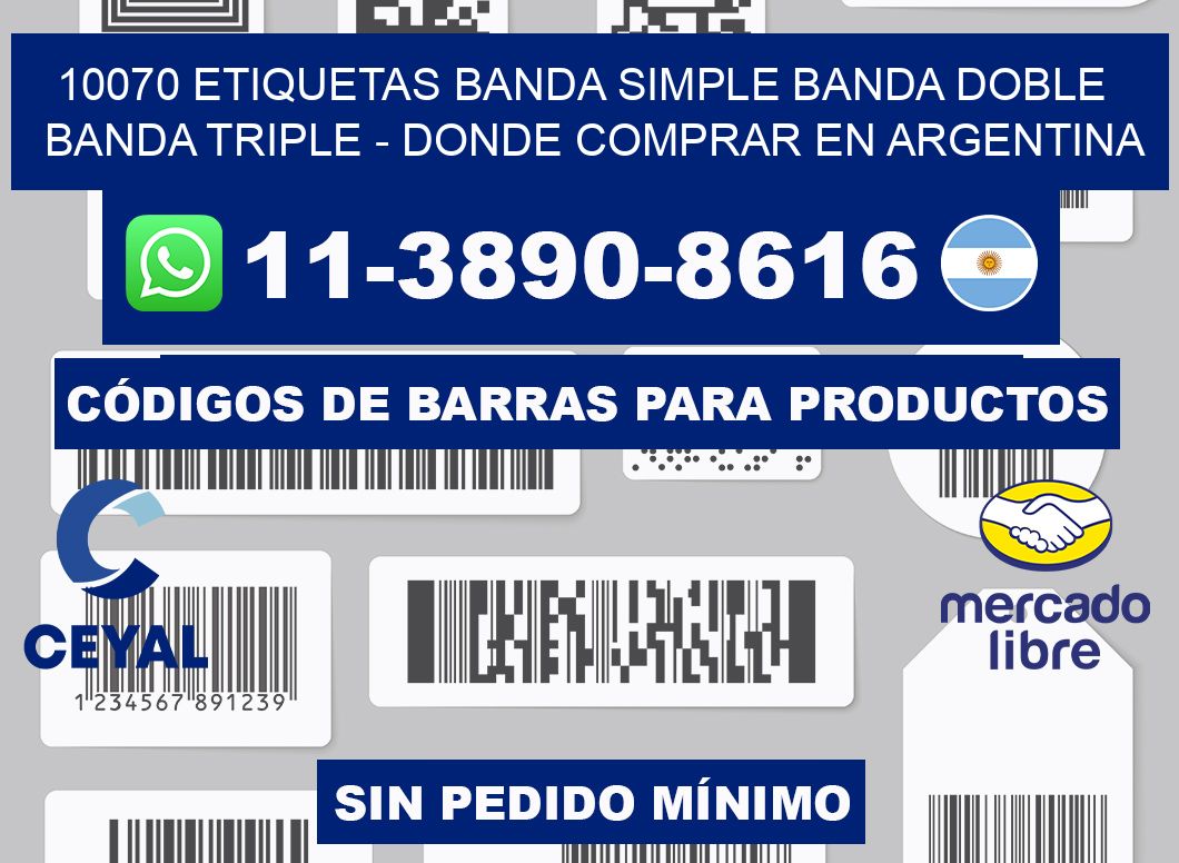 10070 etiquetas banda simple banda doble banda triple - Donde Comprar en Argentina