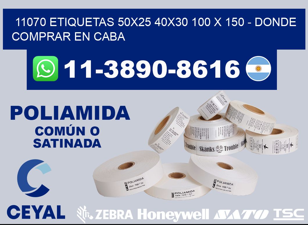 11070 etiquetas 50x25 40x30 100 x 150 - Donde Comprar en Caba