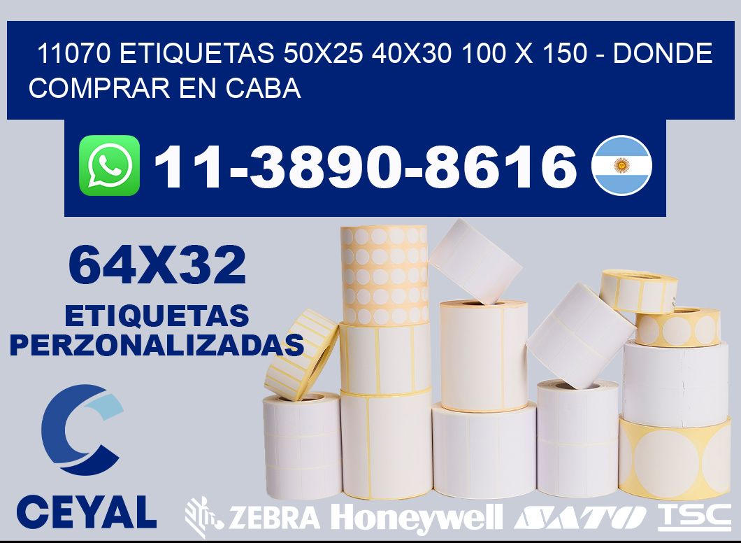 11070 etiquetas 50x25 40x30 100 x 150 - Donde Comprar en Caba