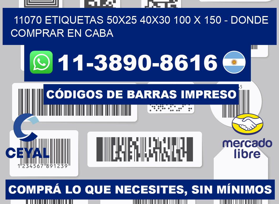 11070 etiquetas 50x25 40x30 100 x 150 - Donde Comprar en Caba