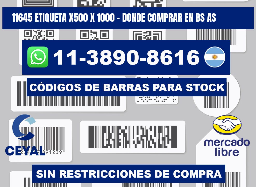 11645 etiqueta x500 x 1000 - Donde Comprar en bs as