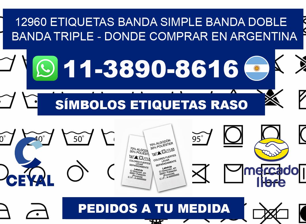 12960 etiquetas banda simple banda doble banda triple - Donde Comprar en Argentina