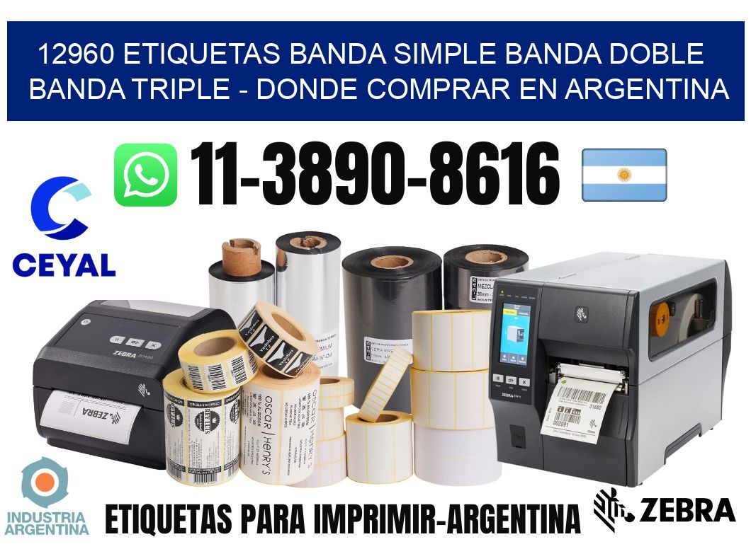 12960 etiquetas banda simple banda doble banda triple - Donde Comprar en Argentina