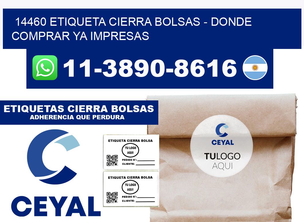 14460 etiqueta Cierra Bolsas - Donde Comprar ya impresas