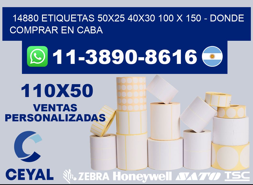 14880 etiquetas 50x25 40x30 100 x 150 - Donde Comprar en Caba