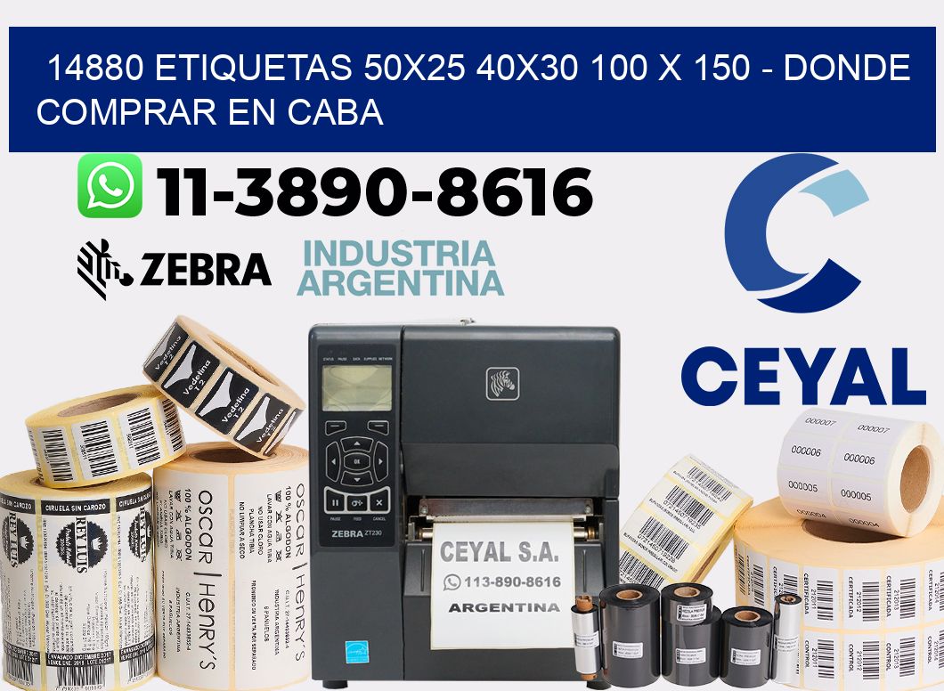 14880 etiquetas 50x25 40x30 100 x 150 - Donde Comprar en Caba