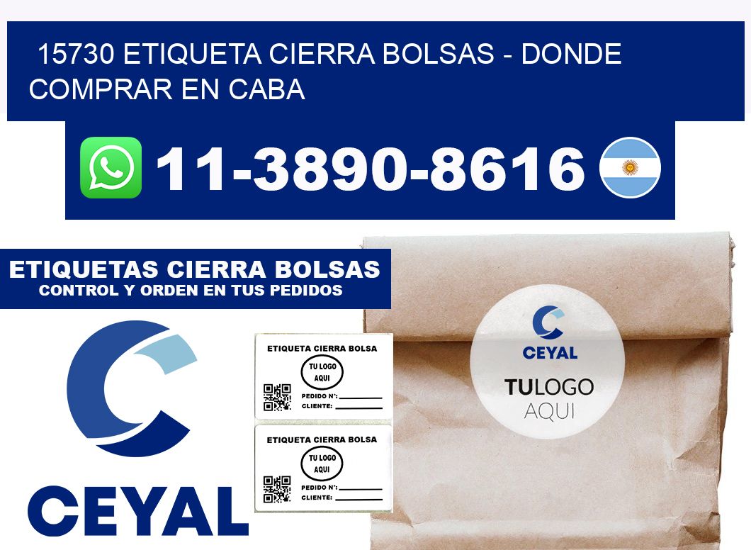 15730 etiqueta Cierra Bolsas - Donde Comprar en Caba
