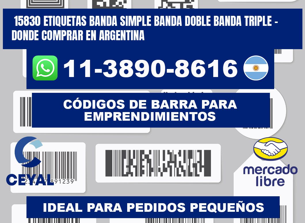 15830 etiquetas banda simple banda doble banda triple - Donde Comprar en Argentina