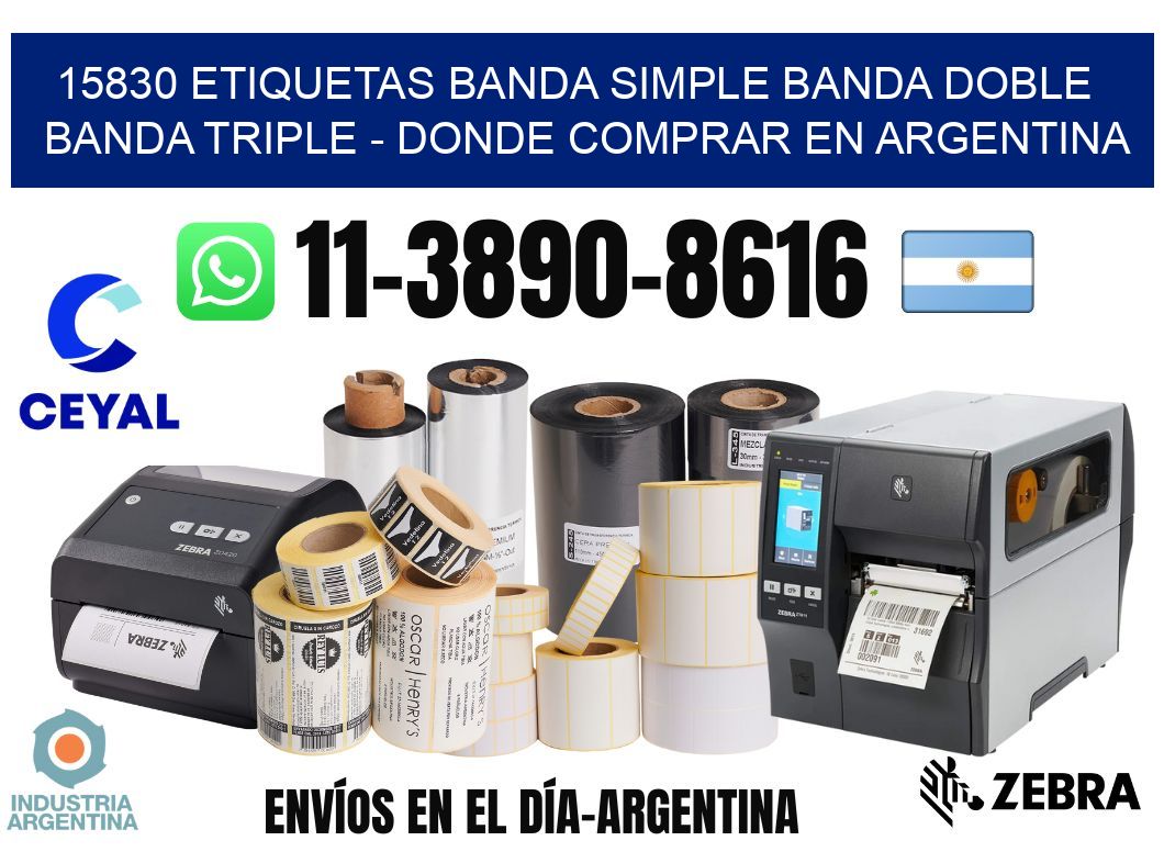15830 etiquetas banda simple banda doble banda triple - Donde Comprar en Argentina