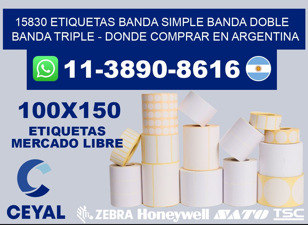 15830 etiquetas banda simple banda doble banda triple - Donde Comprar en Argentina
