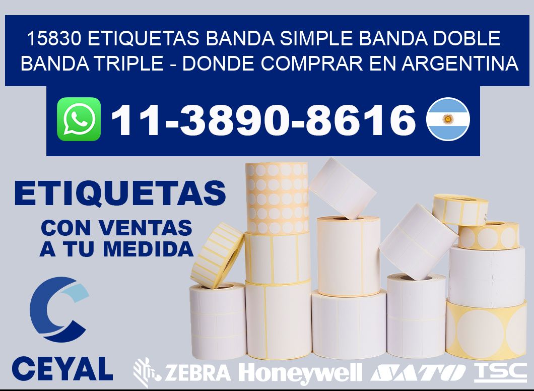 15830 etiquetas banda simple banda doble banda triple - Donde Comprar en Argentina
