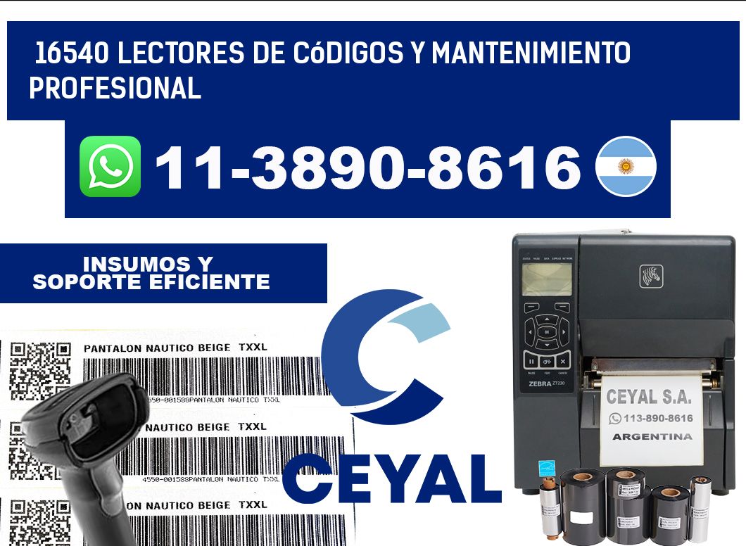 16540 Lectores de Códigos y Mantenimiento Profesional