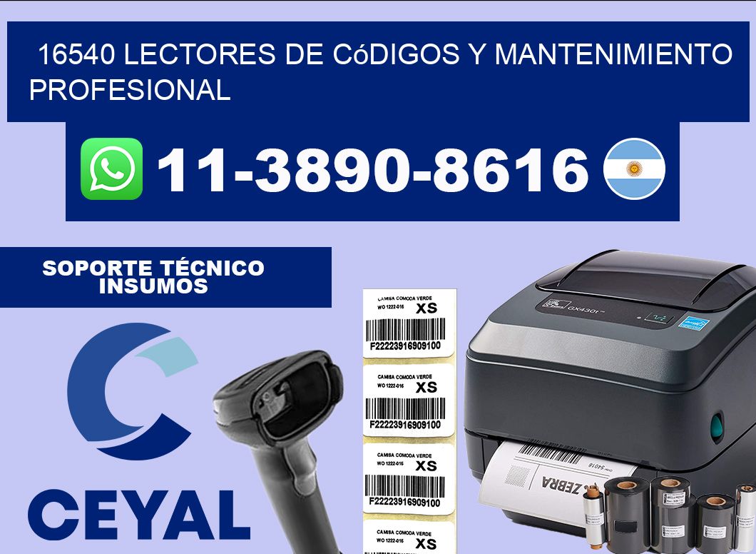 16540 Lectores de Códigos y Mantenimiento Profesional