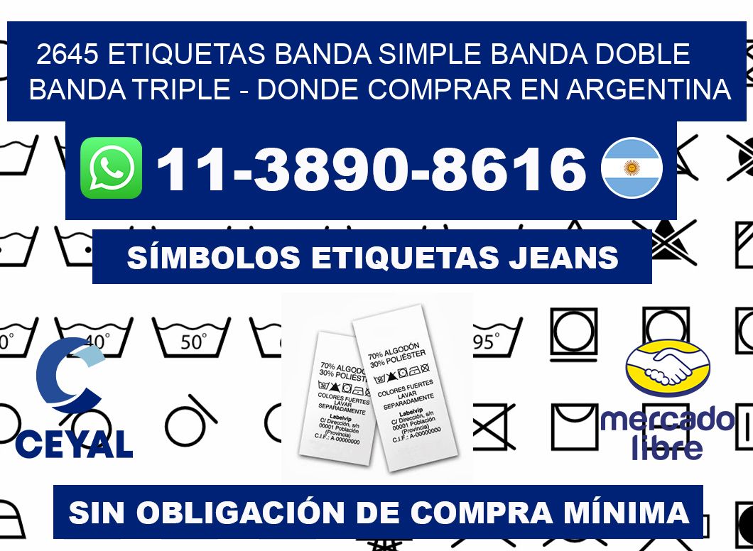 2645 etiquetas banda simple banda doble banda triple - Donde Comprar en Argentina