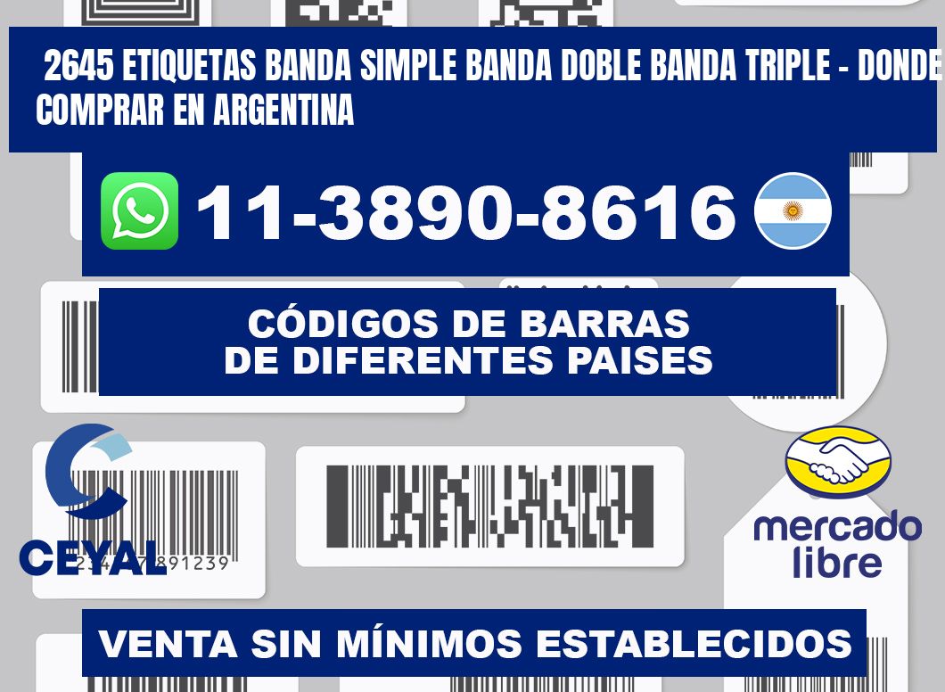 2645 etiquetas banda simple banda doble banda triple - Donde Comprar en Argentina