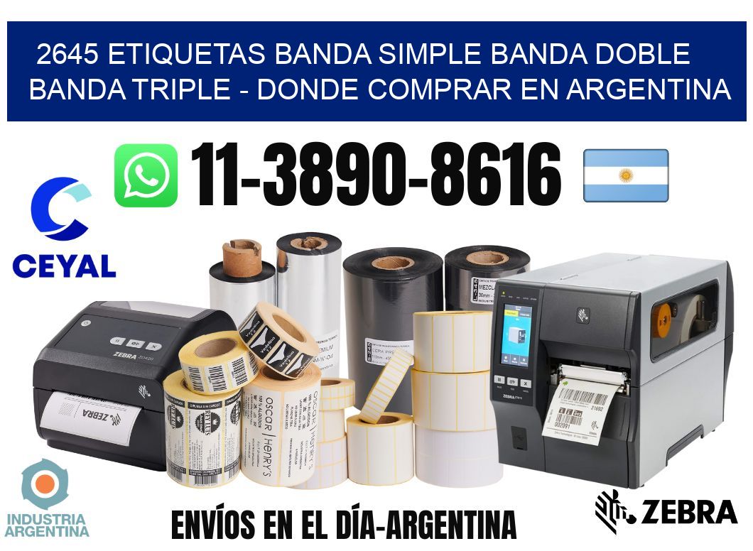 2645 etiquetas banda simple banda doble banda triple - Donde Comprar en Argentina
