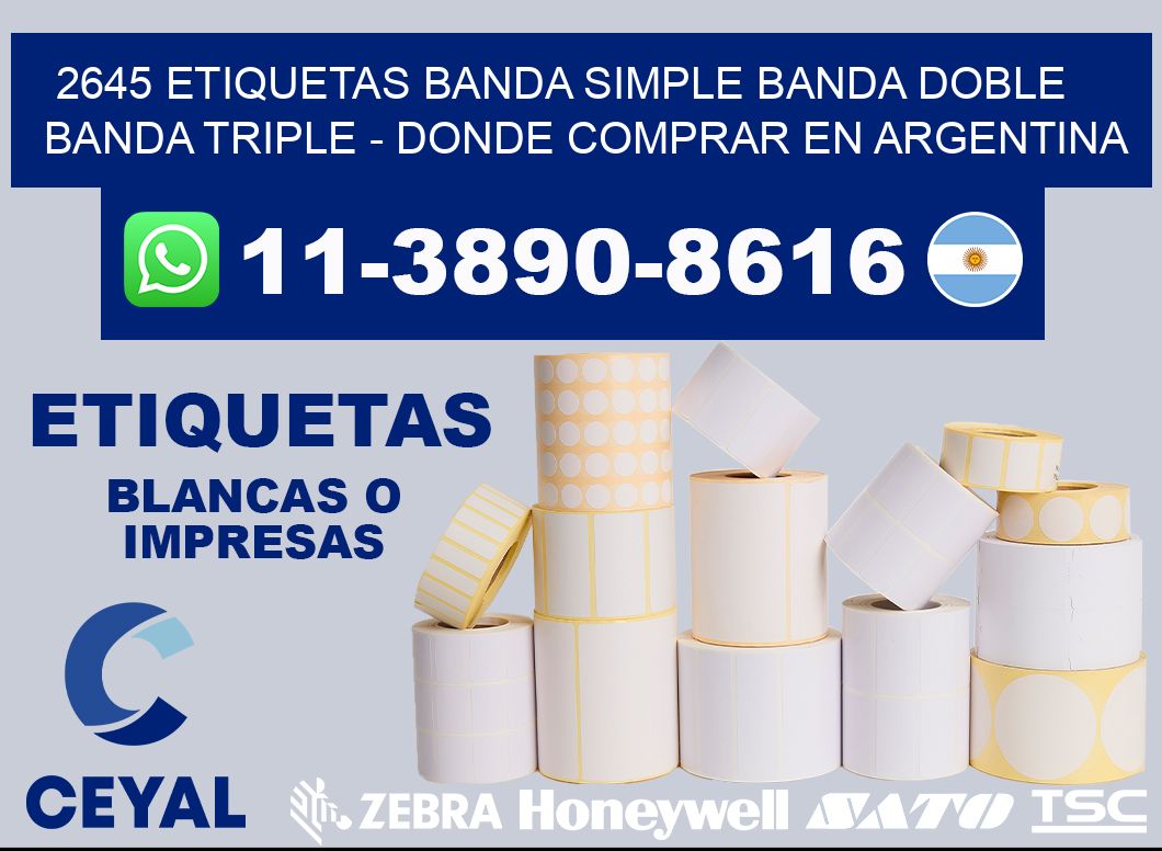 2645 etiquetas banda simple banda doble banda triple - Donde Comprar en Argentina