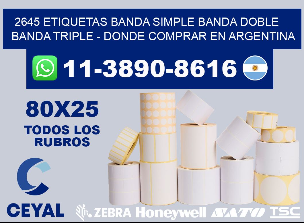 2645 etiquetas banda simple banda doble banda triple - Donde Comprar en Argentina