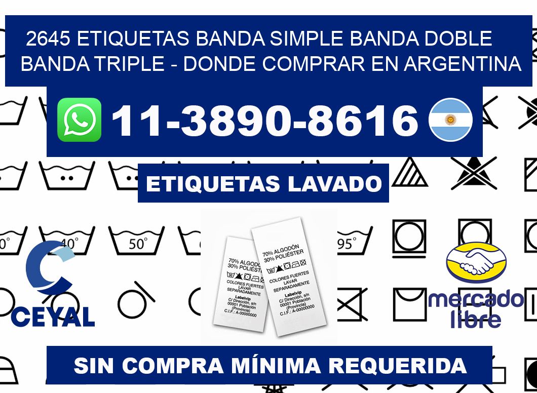 2645 etiquetas banda simple banda doble banda triple - Donde Comprar en Argentina