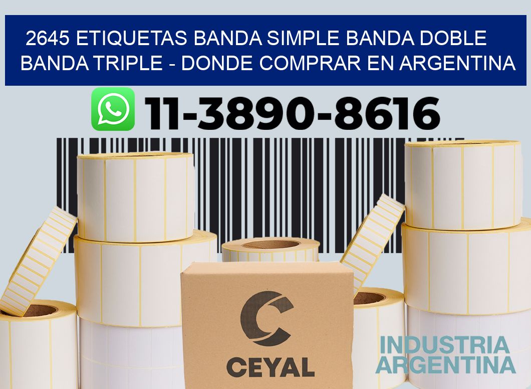 2645 etiquetas banda simple banda doble banda triple - Donde Comprar en Argentina