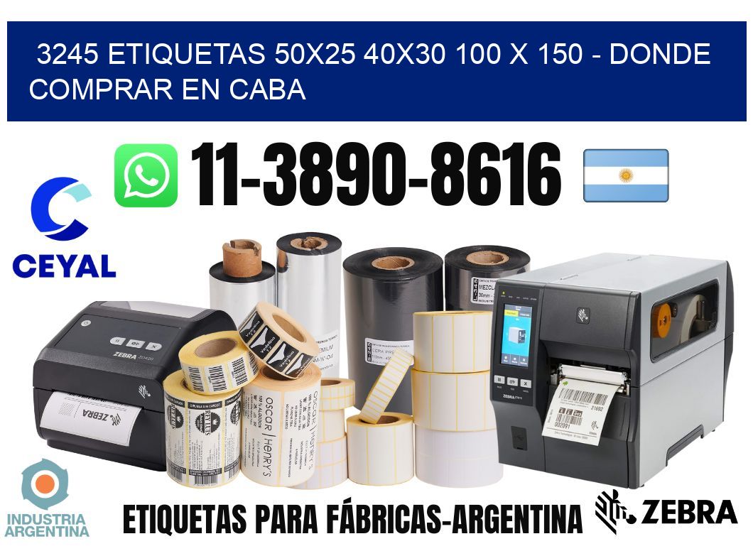 3245 etiquetas 50x25 40x30 100 x 150 - Donde Comprar en Caba
