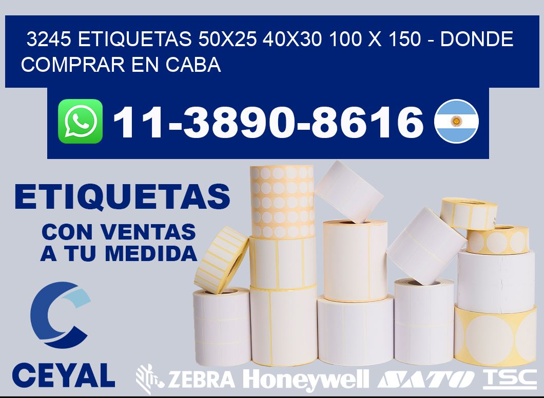 3245 etiquetas 50x25 40x30 100 x 150 - Donde Comprar en Caba