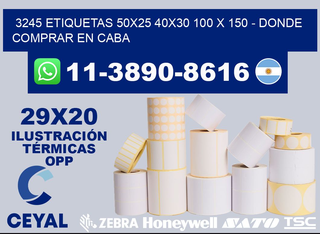 3245 etiquetas 50x25 40x30 100 x 150 - Donde Comprar en Caba