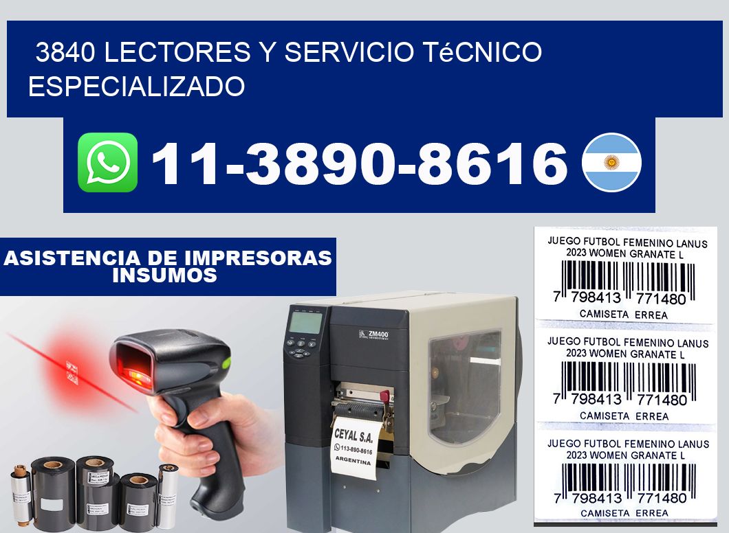 3840 Lectores y Servicio Técnico Especializado