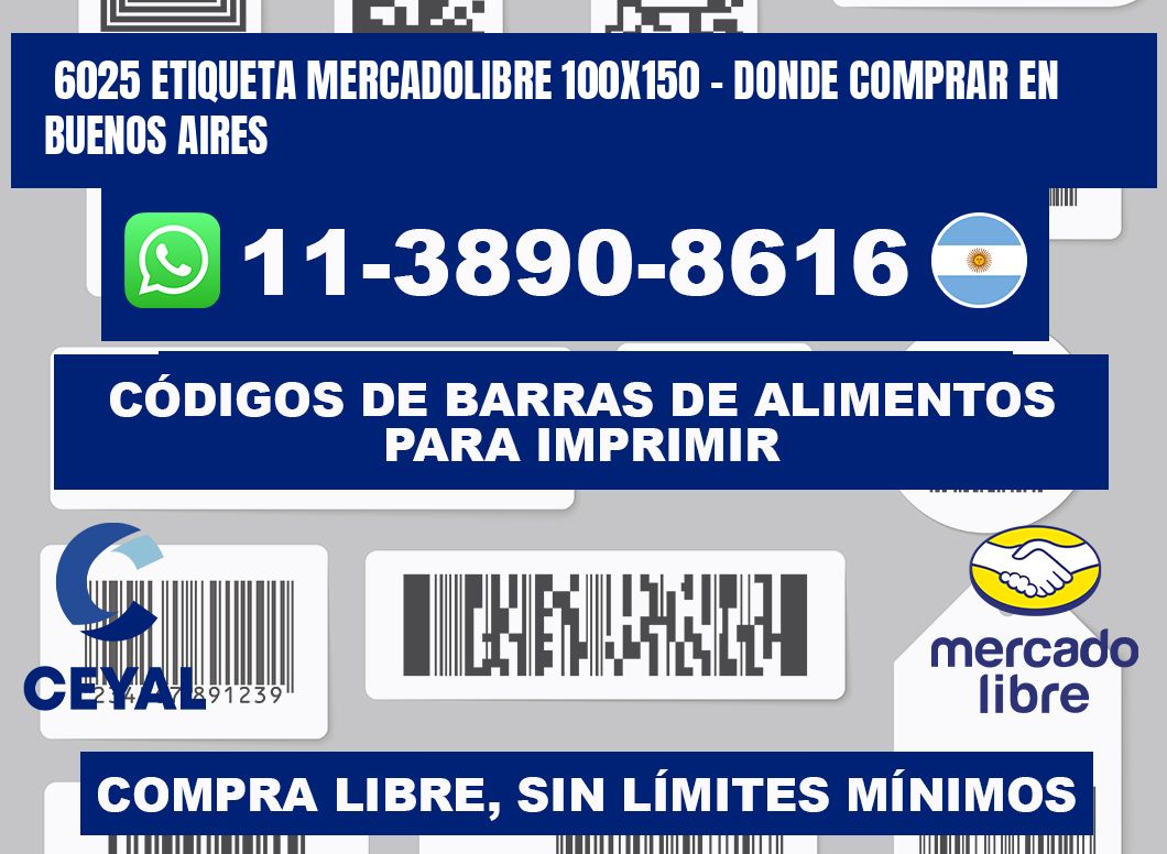 6025 etiqueta MercadoLibre 100x150 - Donde Comprar en Buenos Aires