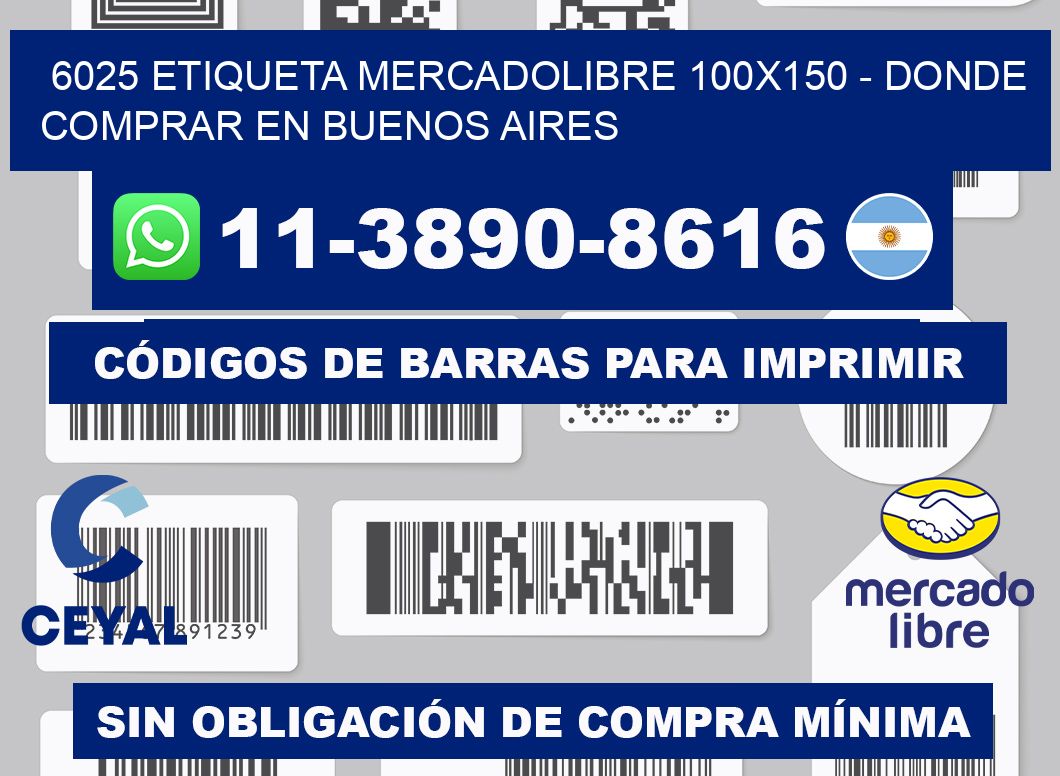 6025 etiqueta MercadoLibre 100x150 - Donde Comprar en Buenos Aires