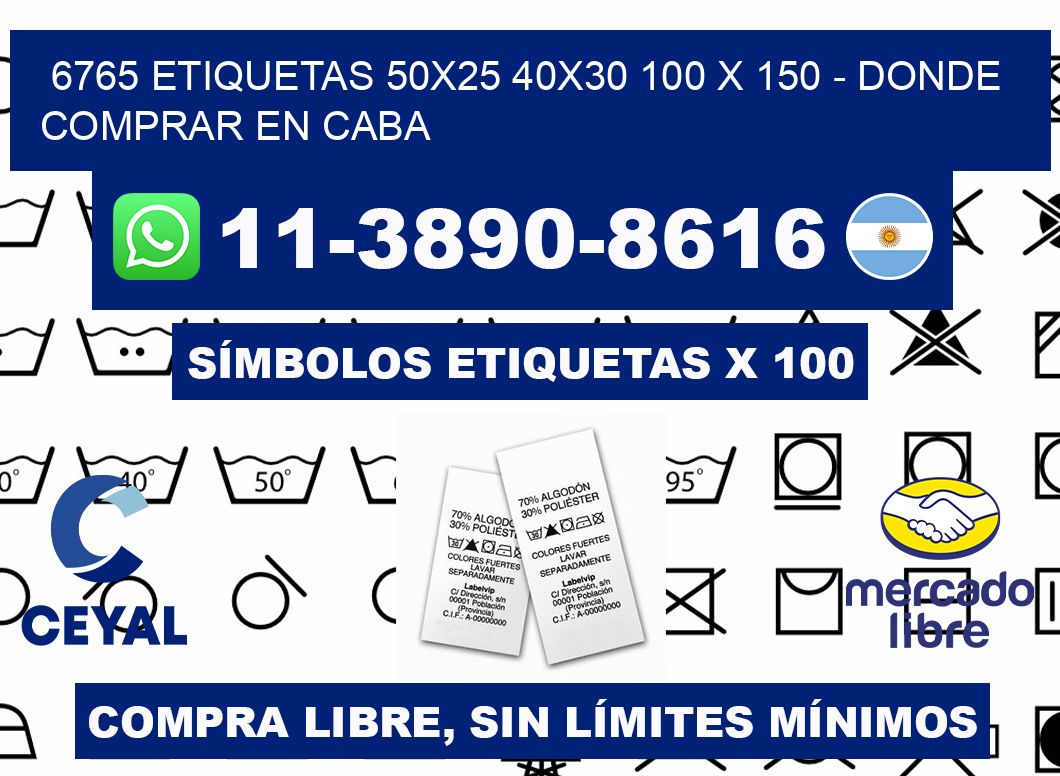 6765 etiquetas 50x25 40x30 100 x 150 - Donde Comprar en Caba