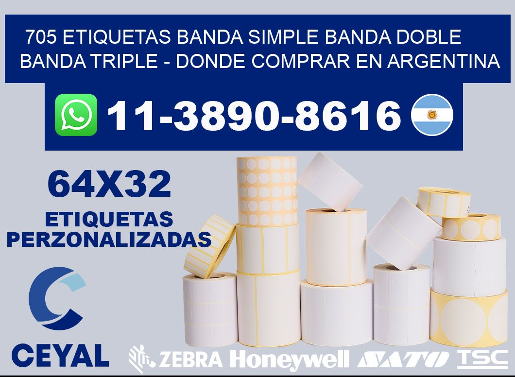 705 etiquetas banda simple banda doble banda triple - Donde Comprar en Argentina